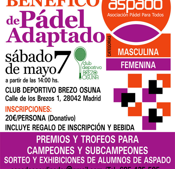 Torneo solidario de ASPADO en club Brezo Osuna
